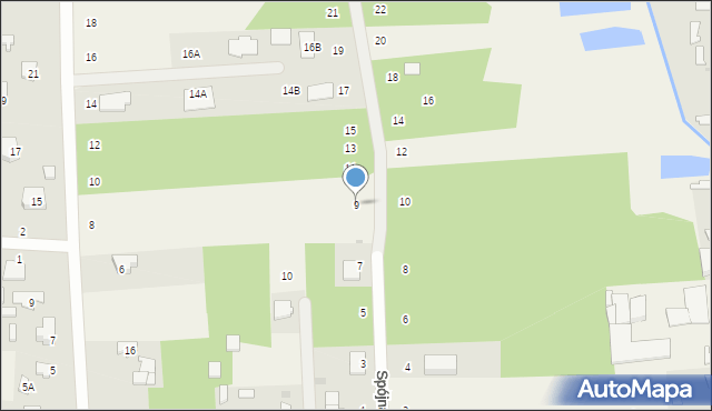 Kałęczyn, Spójna, 9, mapa Kałęczyn