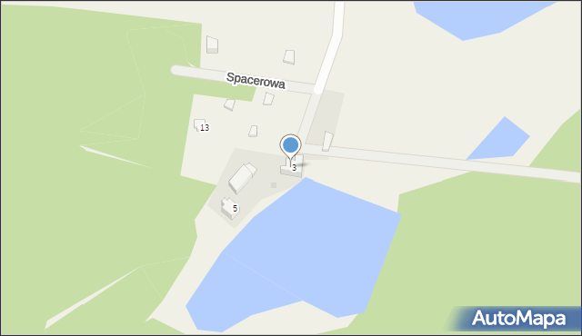 Kalisz, Spacerowa, 3, mapa Kalisza