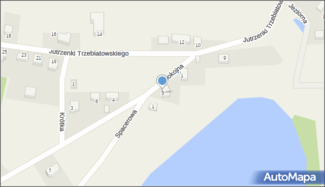 Kalisz, Spokojna, 3, mapa Kalisza