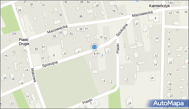 Kamieńczyk, Spokojna, 5, mapa Kamieńczyk
