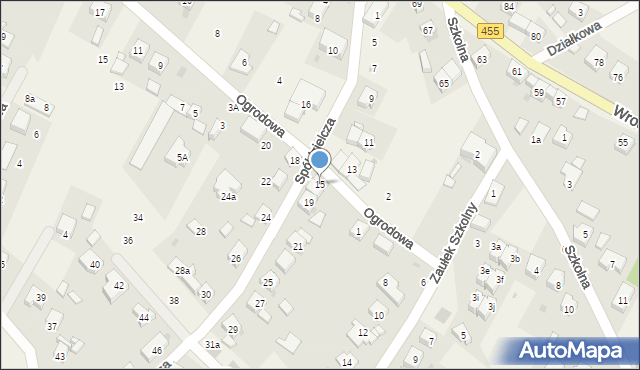 Kamieniec Wrocławski, Spółdzielcza, 15, mapa Kamieniec Wrocławski