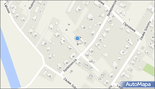 Kamieniec Wrocławski, Spółdzielcza, 38, mapa Kamieniec Wrocławski