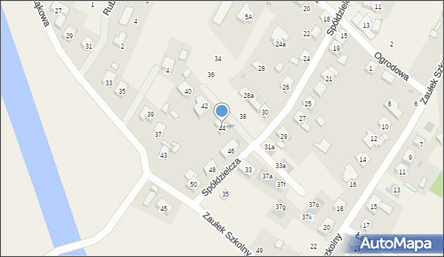 Kamieniec Wrocławski, Spółdzielcza, 44, mapa Kamieniec Wrocławski