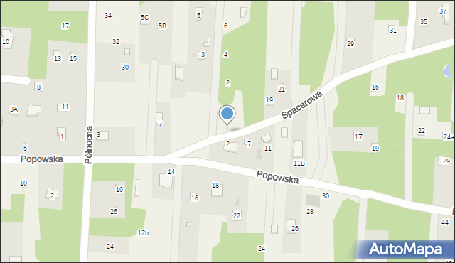 Kania Nowa, Spacerowa, 15, mapa Kania Nowa