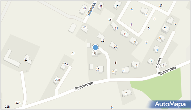 Karczemki, Spacerowa, 14a, mapa Karczemki