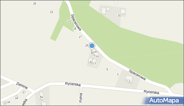 Karniowice, Spacerowa, 13, mapa Karniowice