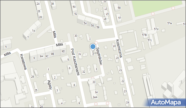 Katowice, Sputników, 2, mapa Katowic