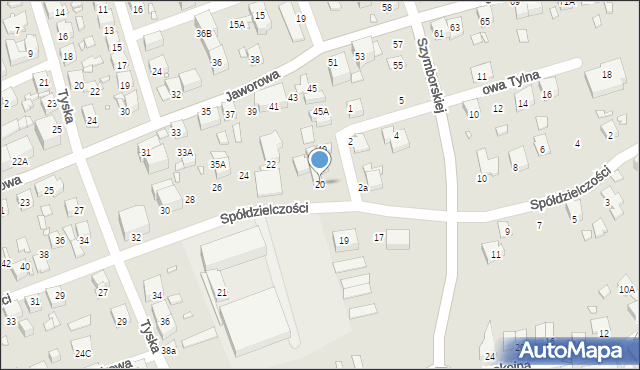 Katowice, Spółdzielczości, 20, mapa Katowic