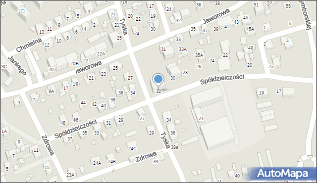 Katowice, Spółdzielczości, 32, mapa Katowic
