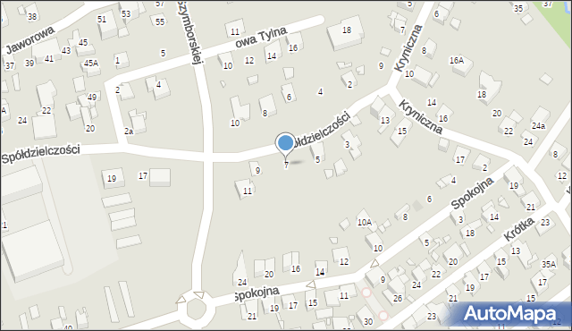 Katowice, Spółdzielczości, 7, mapa Katowic