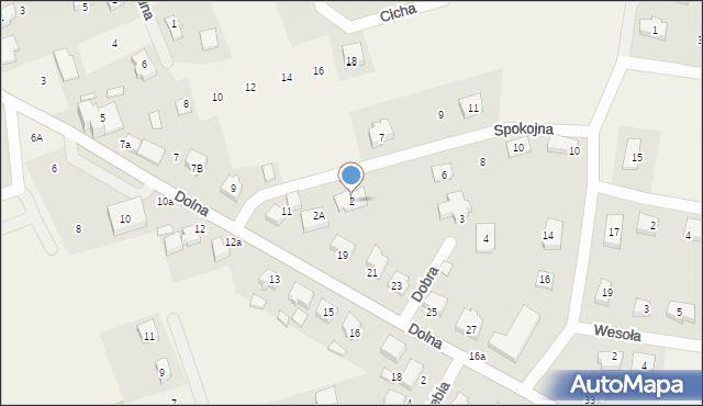 Kaźmierz, Spokojna, 2, mapa Kaźmierz