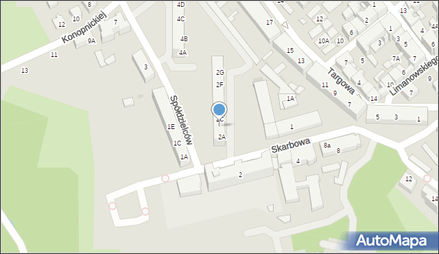 Kędzierzyn-Koźle, Spółdzielców, 2B, mapa Kędzierzyna-Koźle