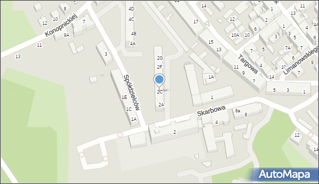 Kędzierzyn-Koźle, Spółdzielców, 2C, mapa Kędzierzyna-Koźle