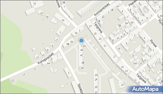 Kędzierzyn-Koźle, Spółdzielców, 4E, mapa Kędzierzyna-Koźle