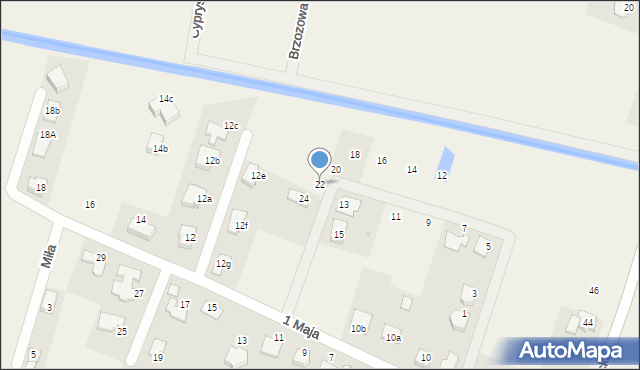 Kępa, Spokojna, 22, mapa Kępa