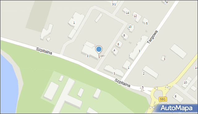 Kętrzyn, Sportowa, 1, mapa Kętrzyn
