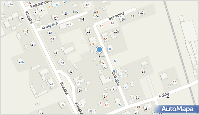 Kiekrz, Spokojna, 7, mapa Kiekrz