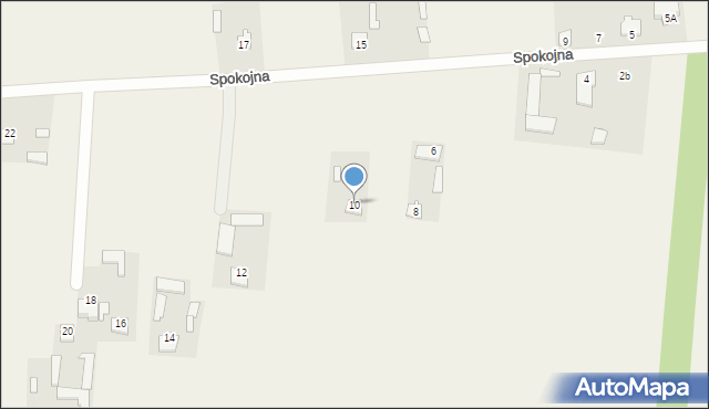 Kiełczew, Spokojna, 10, mapa Kiełczew