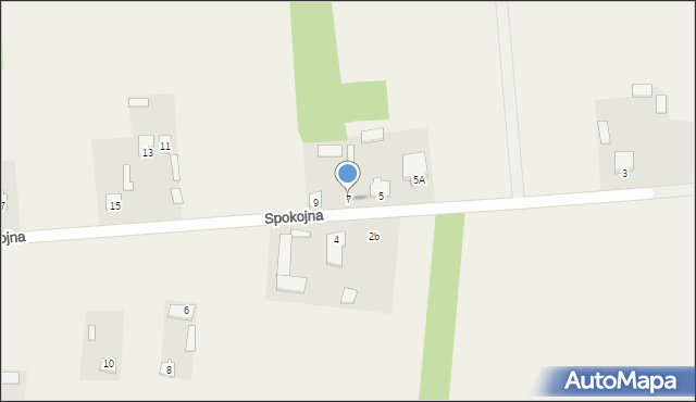 Kiełczew, Spokojna, 7, mapa Kiełczew