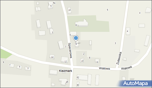 Kiezmark, Spacerowa, 4, mapa Kiezmark