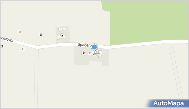 Kisielów, Spacerowa, 40, mapa Kisielów