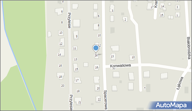 Kleczew, Spacerowa, 14, mapa Kleczew