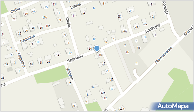 Klepacze, Spokojna, 17, mapa Klepacze