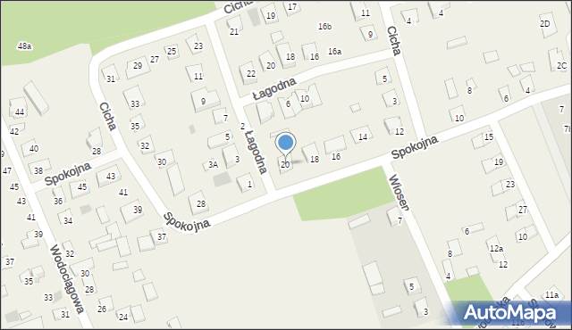 Klepacze, Spokojna, 20, mapa Klepacze