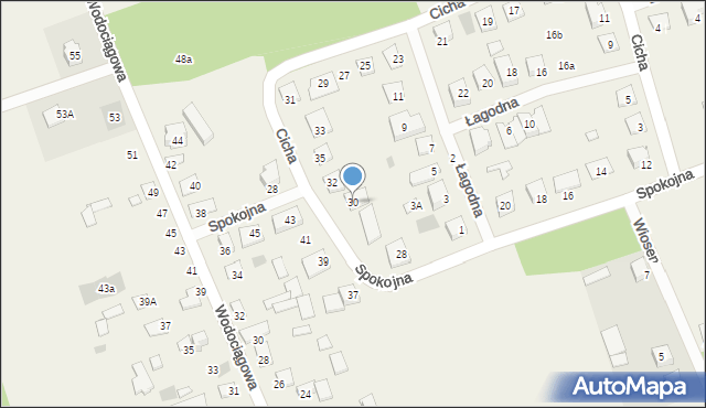 Klepacze, Spokojna, 30, mapa Klepacze