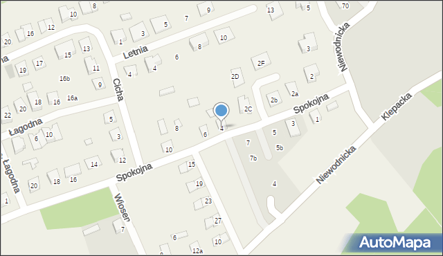 Klepacze, Spokojna, 4, mapa Klepacze