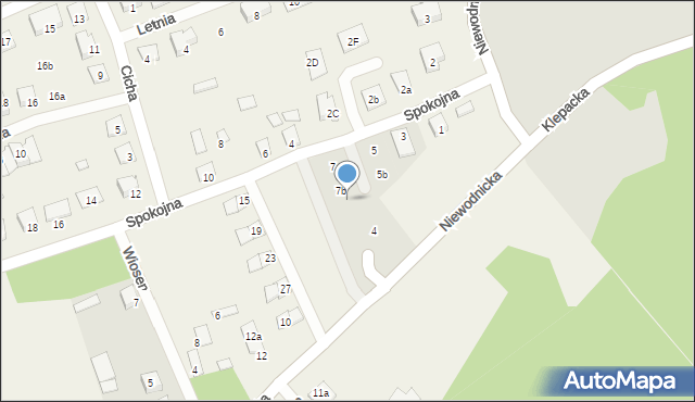 Klepacze, Spokojna, 7c, mapa Klepacze