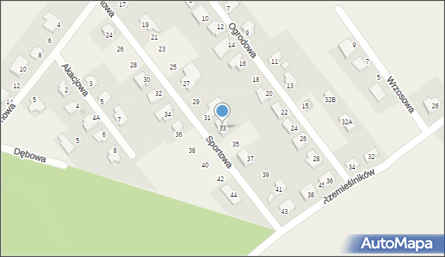 Kleszczów, Sportowa, 33, mapa Kleszczów