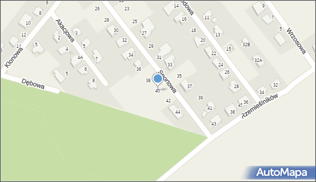 Kleszczów, Sportowa, 40, mapa Kleszczów