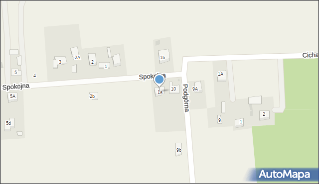 Klikawa, Spokojna, 1a, mapa Klikawa