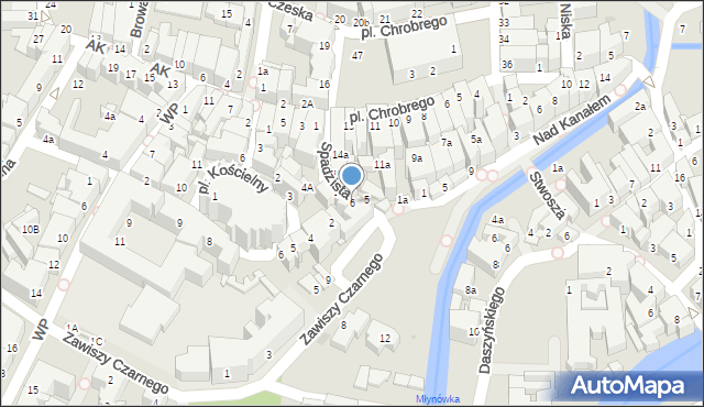 Kłodzko, Spadzista, 6, mapa Kłodzka