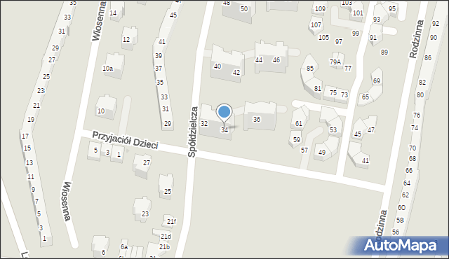 Kłodzko, Spółdzielcza, 34, mapa Kłodzka