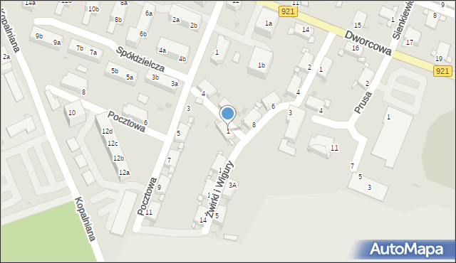 Knurów, Spółdzielcza, 1, mapa Knurów