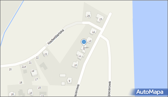 Knybawa, Spacerowa, 12, mapa Knybawa