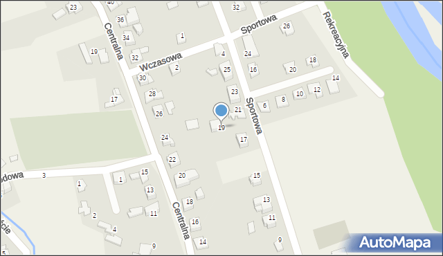 Kobiernice, Sportowa, 19, mapa Kobiernice