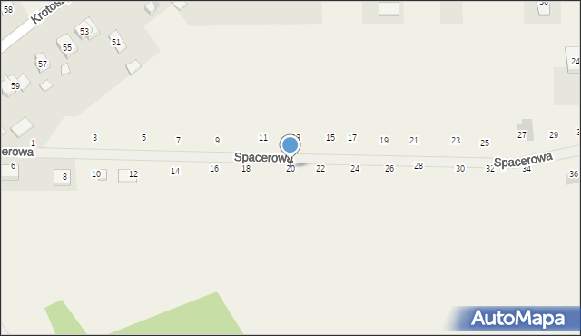 Kobierno, Spacerowa, 20, mapa Kobierno