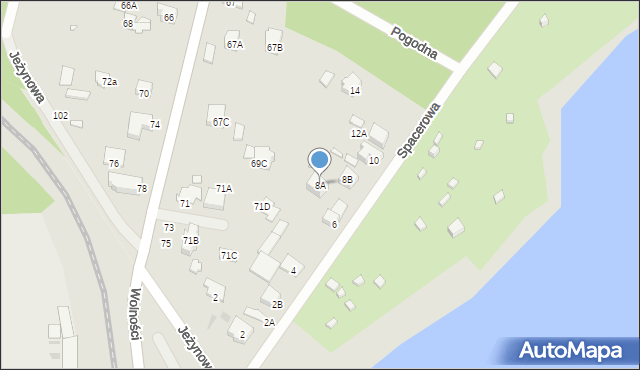 Kobyłka, Spacerowa, 8A, mapa Kobyłka