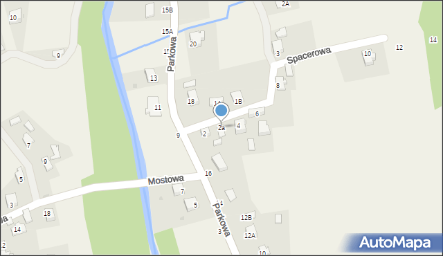 Kocierz Moszczanicki, Spacerowa, 2a, mapa Kocierz Moszczanicki