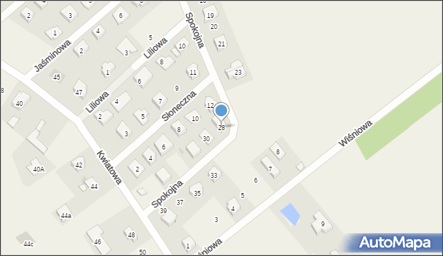 Kokoszkowy, Spokojna, 28, mapa Kokoszkowy