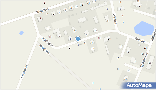 Kołaczków, Spokojna, 4, mapa Kołaczków