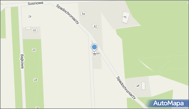 Kołaków, Spadochroniarzy, 55, mapa Kołaków