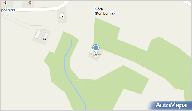 Kombornia, Spokojna, 68, mapa Kombornia