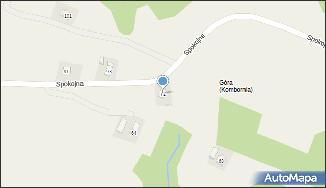 Kombornia, Spokojna, 72, mapa Kombornia