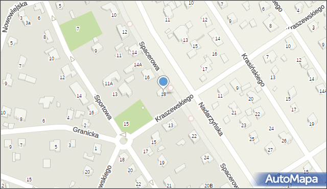 Komorów, Spacerowa, 18, mapa Komorów