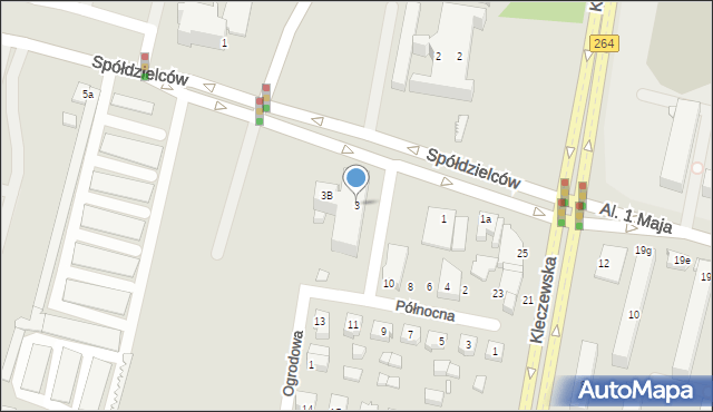 Konin, Spółdzielców, 3, mapa Konina