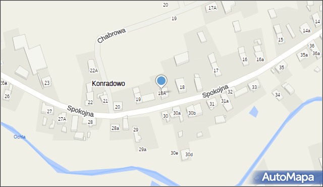 Konradowo, Spokojna, 30, mapa Konradowo